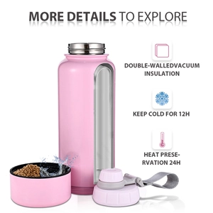 water bottle with storage on bottom