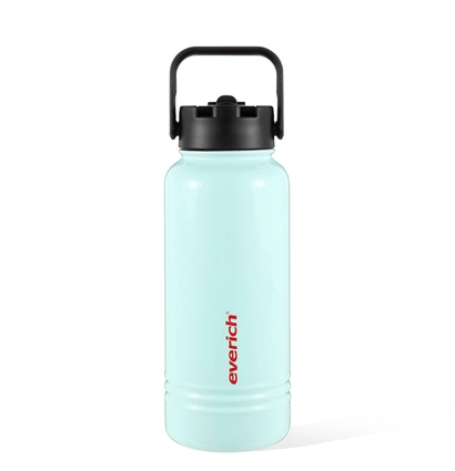 blue insulated water bottle