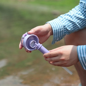 plastic water bottle with filter