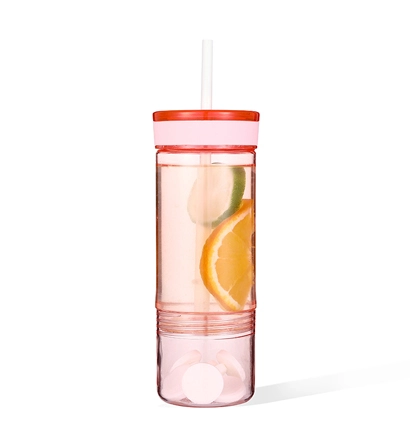 plastic water bottle with straw lid