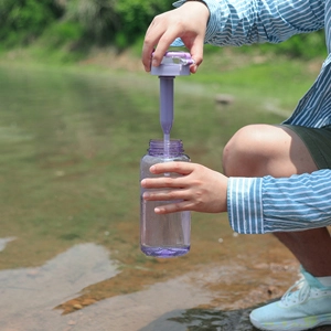 water bottle with filter and straw