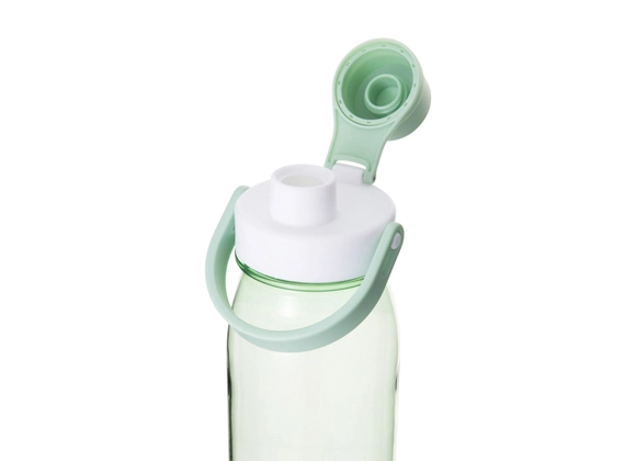 water bottle with spout and straw