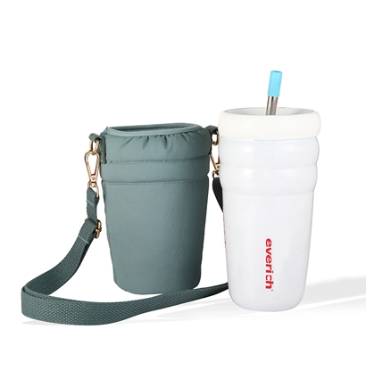 water bottle bag with shoulder strap